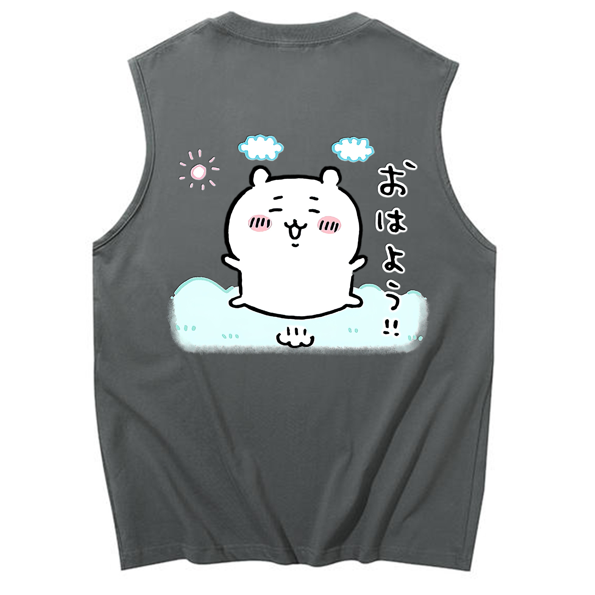（画像用） ちいかわ ちいかわ Chii-kawa chiikawa コットン100％タンクトップ（背面プリント）
